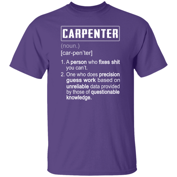 Carpenter Description T-Shirt CustomCat