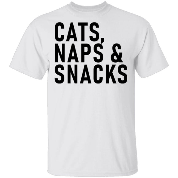 Cats Naps ' Snacks T-Shirt CustomCat