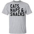 Cats Naps ' Snacks T-Shirt CustomCat