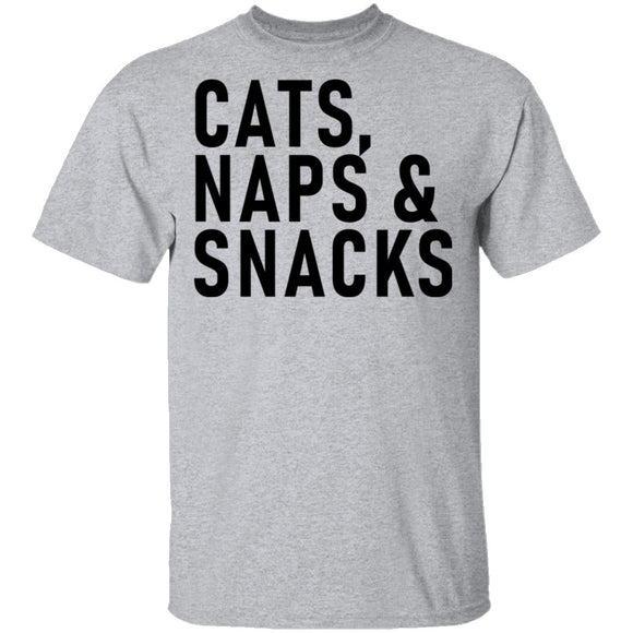 Cats Naps ' Snacks T-Shirt CustomCat