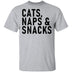 Cats Naps ' Snacks T-Shirt CustomCat