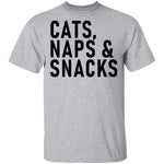 Cats Naps ' Snacks T-Shirt CustomCat