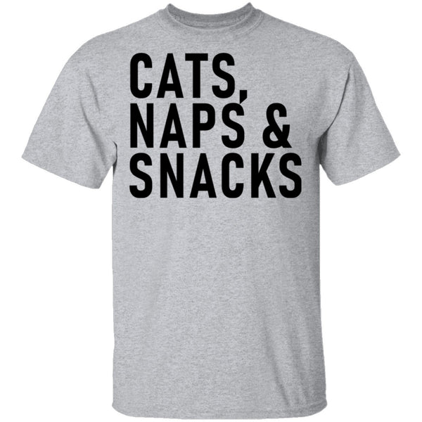 Cats Naps ' Snacks T-Shirt CustomCat