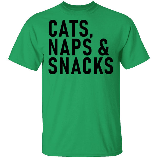 Cats Naps ' Snacks T-Shirt CustomCat