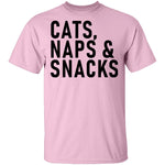 Cats Naps ' Snacks T-Shirt CustomCat