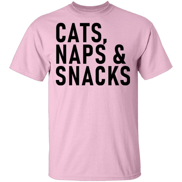 Cats Naps ' Snacks T-Shirt CustomCat