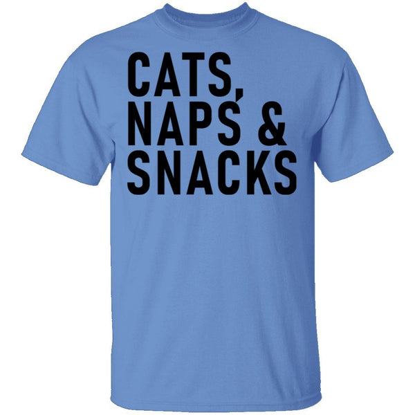 Cats Naps ' Snacks T-Shirt CustomCat