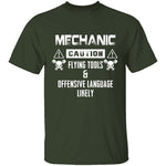 Caution Mechanic T-Shirt CustomCat