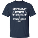Caution Mechanic T-Shirt CustomCat