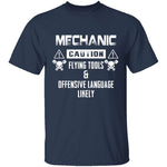 Caution Mechanic T-Shirt CustomCat