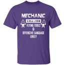 Caution Mechanic T-Shirt CustomCat