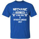 Caution Mechanic T-Shirt CustomCat