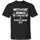 Caution Mechanic T-Shirt CustomCat
