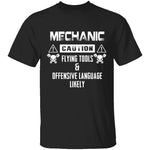 Caution Mechanic T-Shirt CustomCat