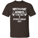 Caution Mechanic T-Shirt CustomCat