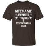 Caution Mechanic T-Shirt CustomCat