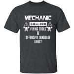 Caution Mechanic T-Shirt CustomCat