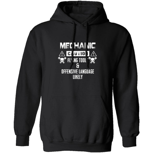 Caution Mechanic T-Shirt CustomCat