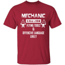 Caution Mechanic T-Shirt CustomCat