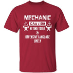 Caution Mechanic T-Shirt CustomCat