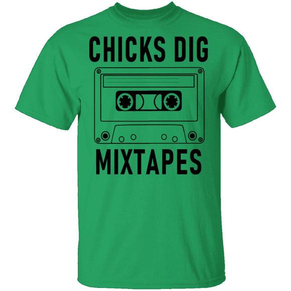 Chicks Dig Mixtapes T-Shirt CustomCat