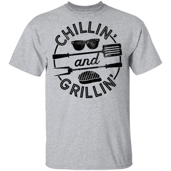 Chillin and Grillin T-Shirt CustomCat
