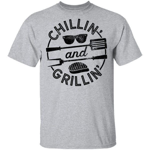 Chillin and Grillin T-Shirt CustomCat