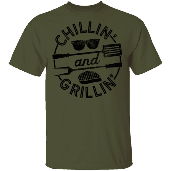 Chillin and Grillin T-Shirt CustomCat