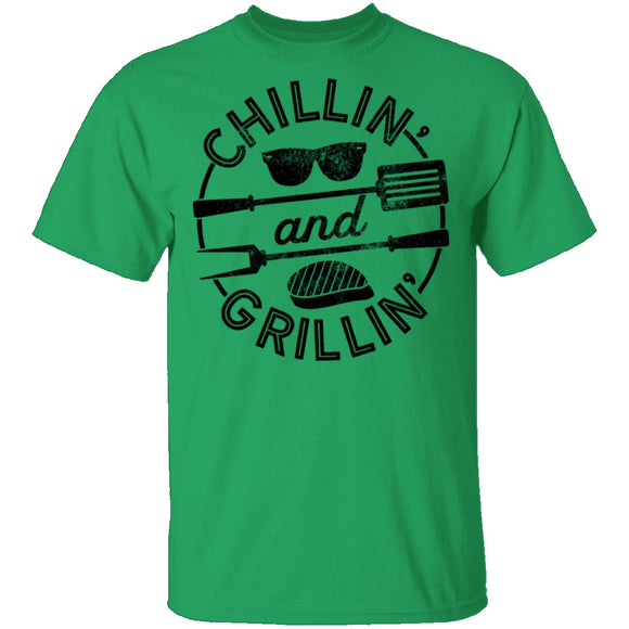 Chillin and Grillin T-Shirt CustomCat