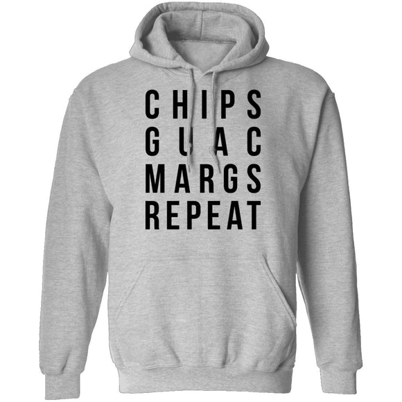Chips Guac Margs Repeat T-Shirt CustomCat