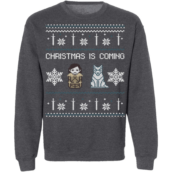 Christmas Is Coming Ugly Christmas Sweater CustomCat