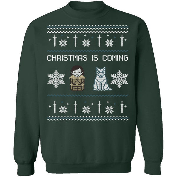 Christmas Is Coming Ugly Christmas Sweater CustomCat