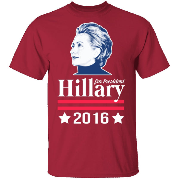 Clinton For President 2016 T-Shirt CustomCat