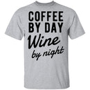 Coffee by Day Wine by Night T-Shirt CustomCat