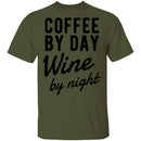 Coffee by Day Wine by Night T-Shirt CustomCat