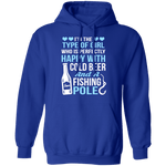 Cold Beer And Fishing Pole T-Shirt CustomCat