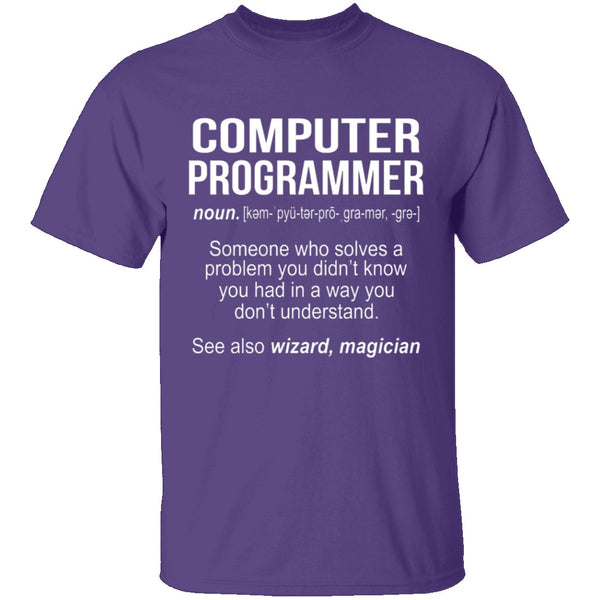 Computer Programmer Definition T-Shirt CustomCat