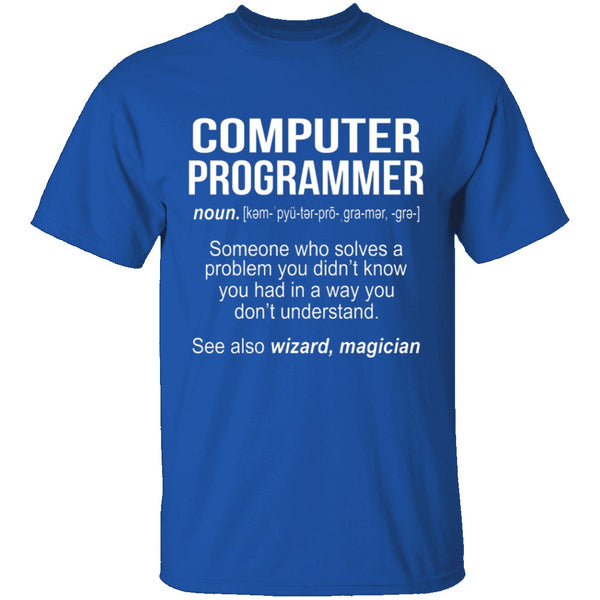 Computer Programmer Definition T-Shirt CustomCat