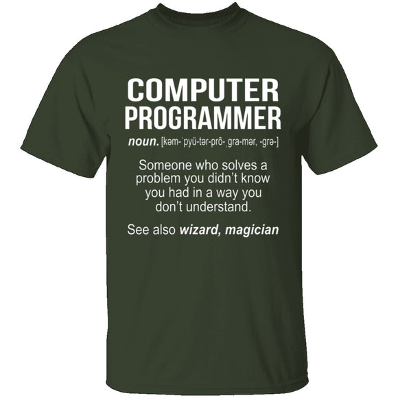 Computer Programmer Definition T-Shirt CustomCat
