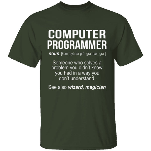 Computer Programmer Definition T-Shirt CustomCat