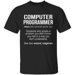 Computer Programmer Definition T-Shirt CustomCat