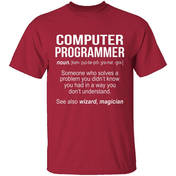 Computer Programmer Definition T-Shirt CustomCat