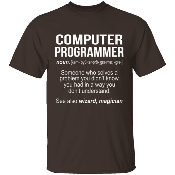 Computer Programmer Definition T-Shirt CustomCat