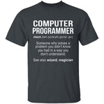 Computer Programmer Definition T-Shirt CustomCat