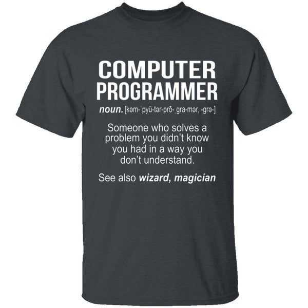Computer Programmer Definition T-Shirt CustomCat