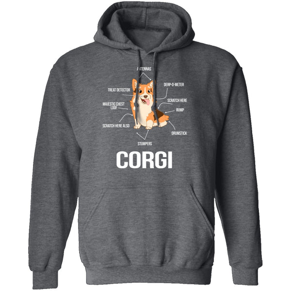 Corgi Anatomy T-Shirt CustomCat