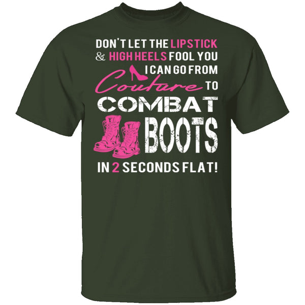 Couture to Combat Boots T-Shirt CustomCat