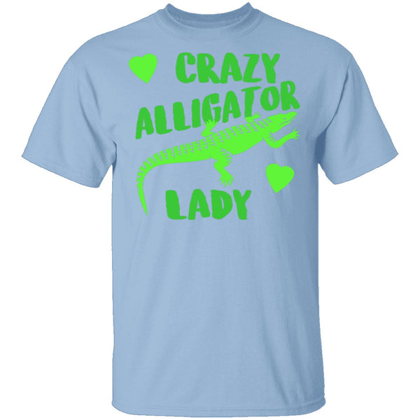 Crazy Alligator Lady T-Shirt CustomCat