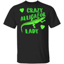 Crazy Alligator Lady T-Shirt CustomCat