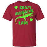 Crazy Alligator Lady T-Shirt CustomCat